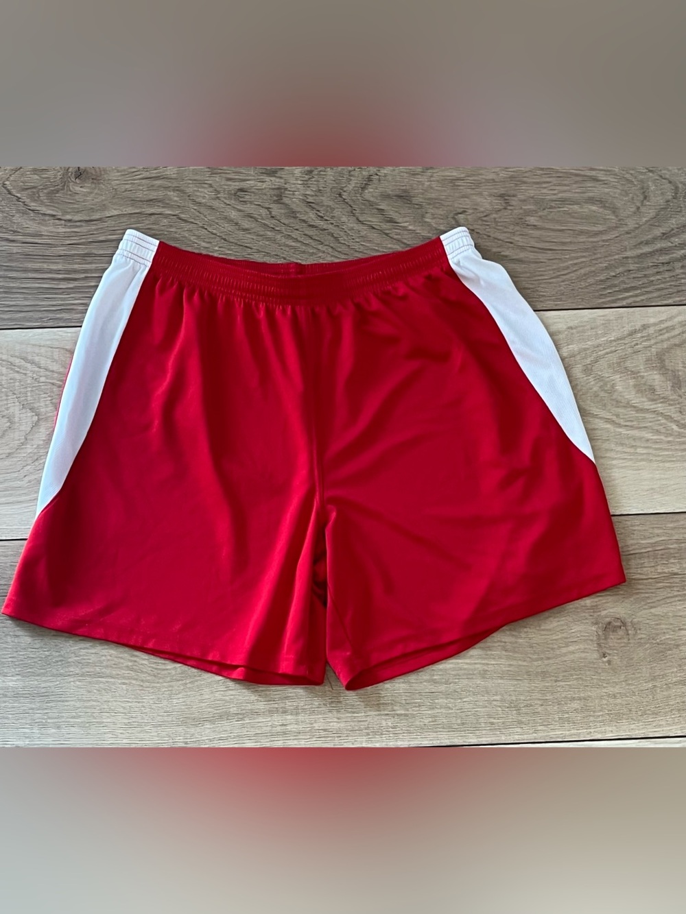 Umbro Women’s Red and White Athletic Shorts